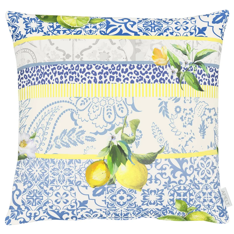 APELT 7005 Kissen Paisley-Motive und Kachelmotive im Azulejo-Stil