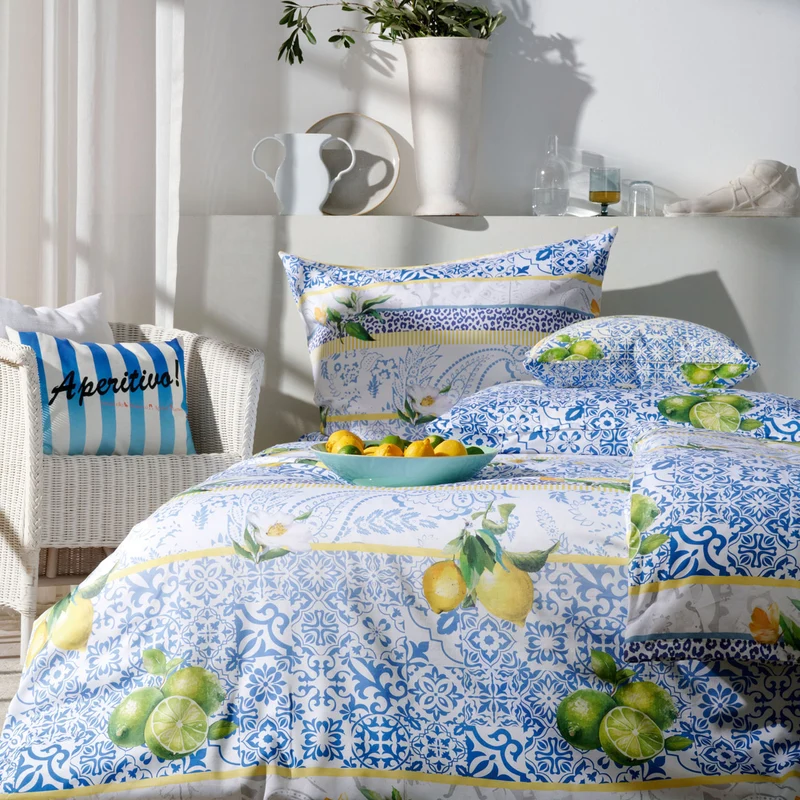 APELT 7005 Kissen Paisley-Motive und Kachelmotive im Azulejo-Stil