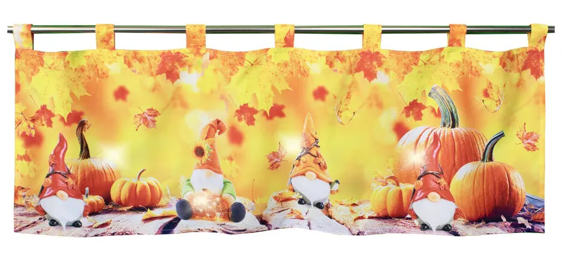Fischer Fensterbilder Scheibengardine Herbst mit Wichteln