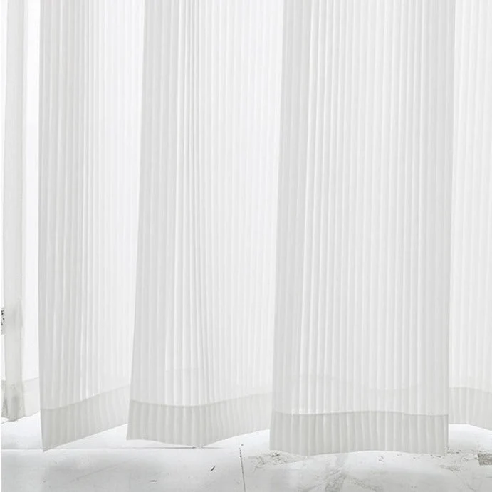 Moderne Plissee-Gardine halbtransparent