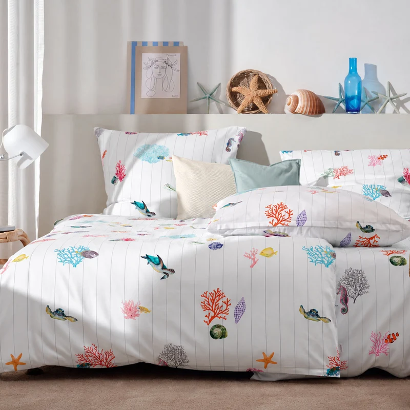 APELT Reef Bettwäsche Baumwoll-Satin Meer und seine Bewohner