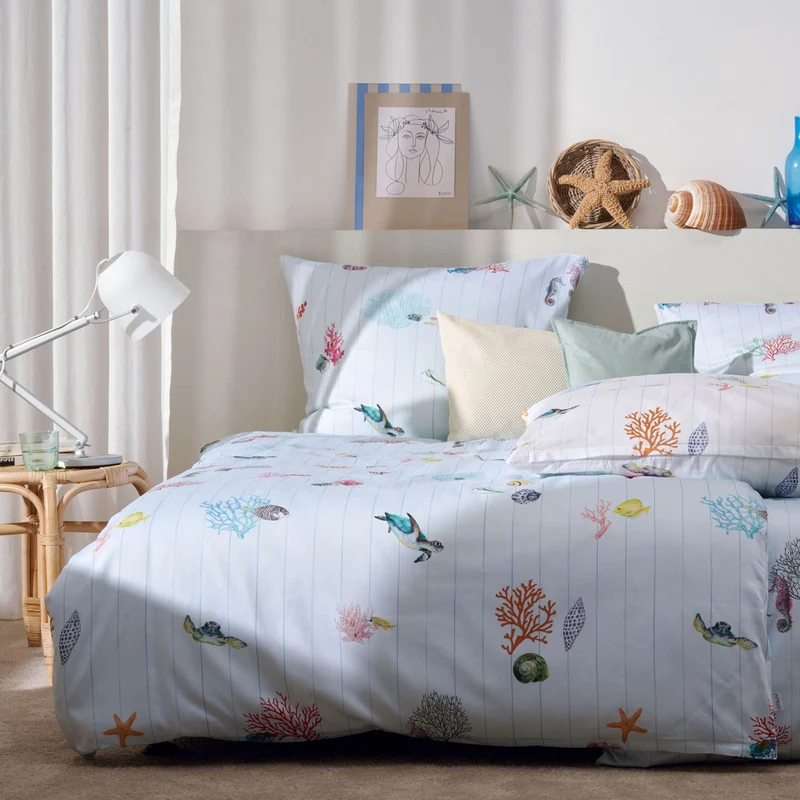 APELT Reef Bettwäsche Baumwoll-Satin Meer und seine Bewohner