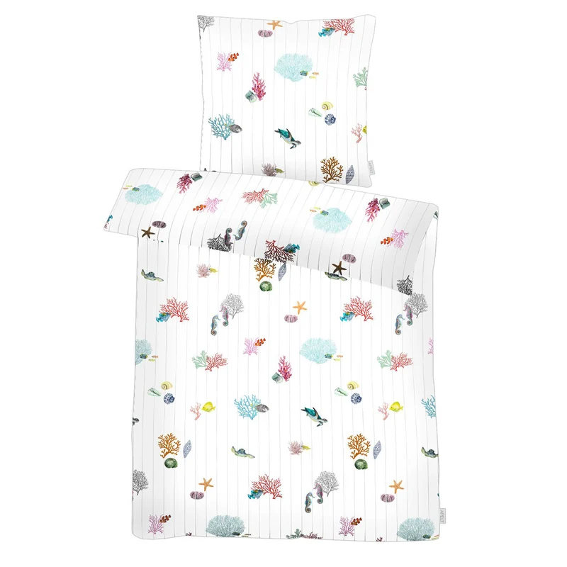 APELT Reef Bettwäsche Baumwoll-Satin Meer und seine Bewohner