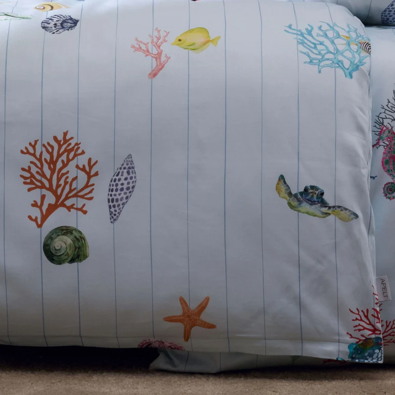 APELT Reef Bettwäsche Baumwoll-Satin Meer und seine Bewohner