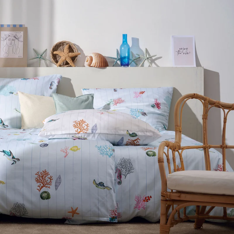 APELT Reef Bettwäsche Baumwoll-Satin Meer und seine Bewohner