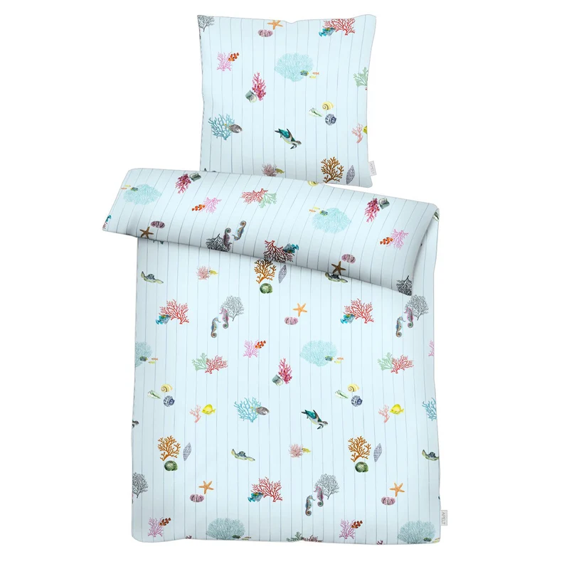 APELT Reef Bettwäsche Baumwoll-Satin Meer und seine Bewohner