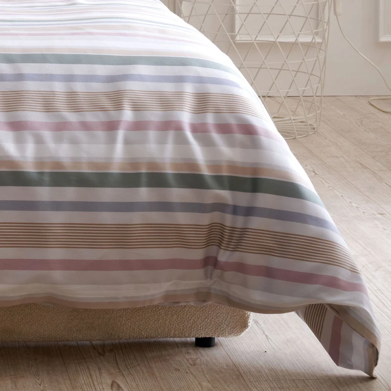 APELT Geo Bettwäsche Baumwoll-Satin Streifen