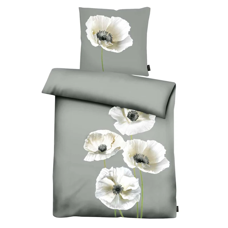 APELT Poppy Bettwäsche Baumwoll-Satin Mohnblüten