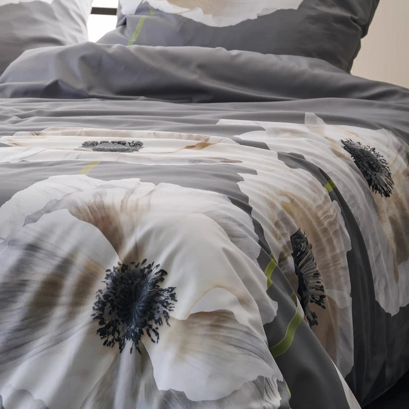 APELT Poppy Bettwäsche Baumwoll-Satin Mohnblüten