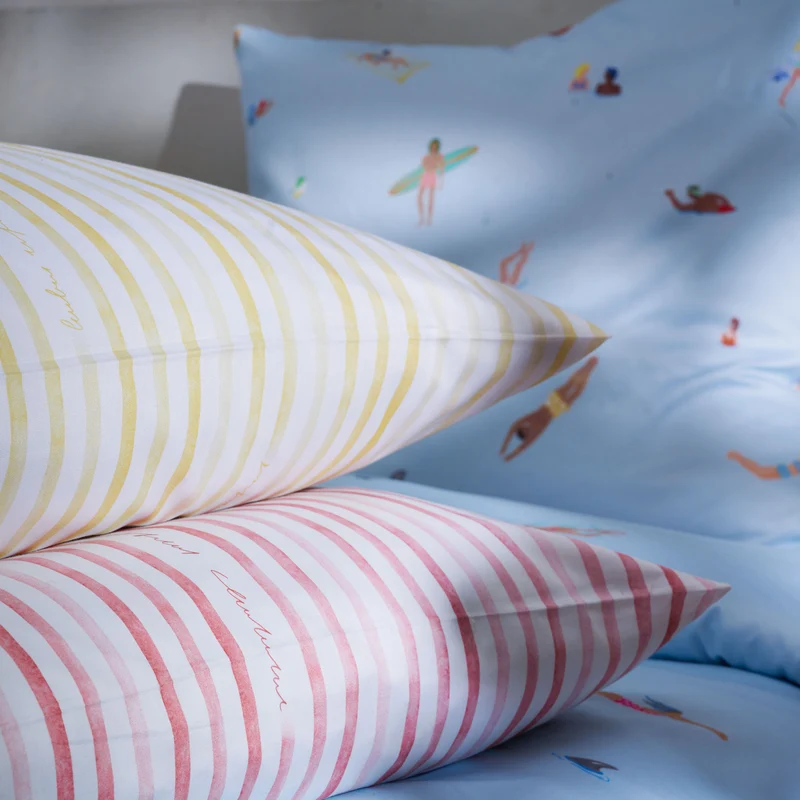 APELT Sky Bettwäsche Baumwoll-Satin Streifen