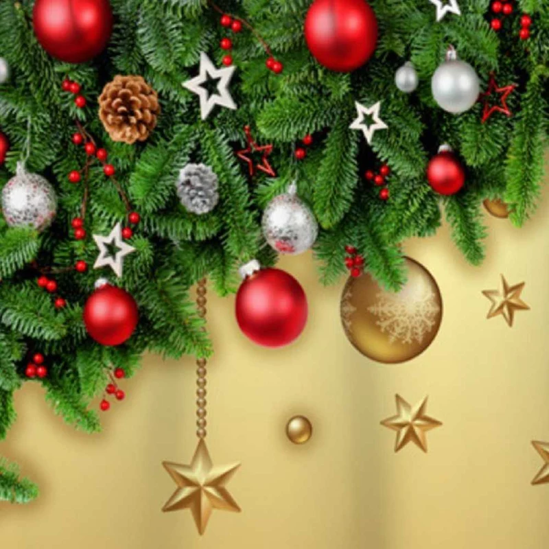Scheibengardine Weihnachten – festlicher Volant