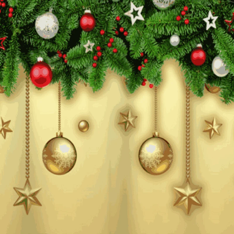 Scheibengardine Weihnachten – festlicher Volant