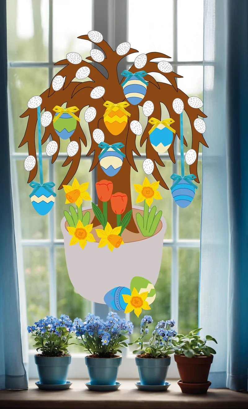 Fischer Fensterbilder Osterbaum
