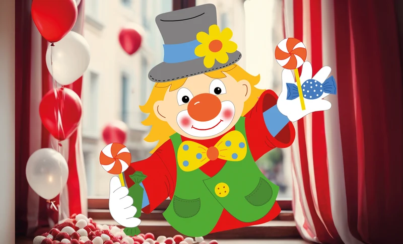 Fischer Fensterbilder Clown