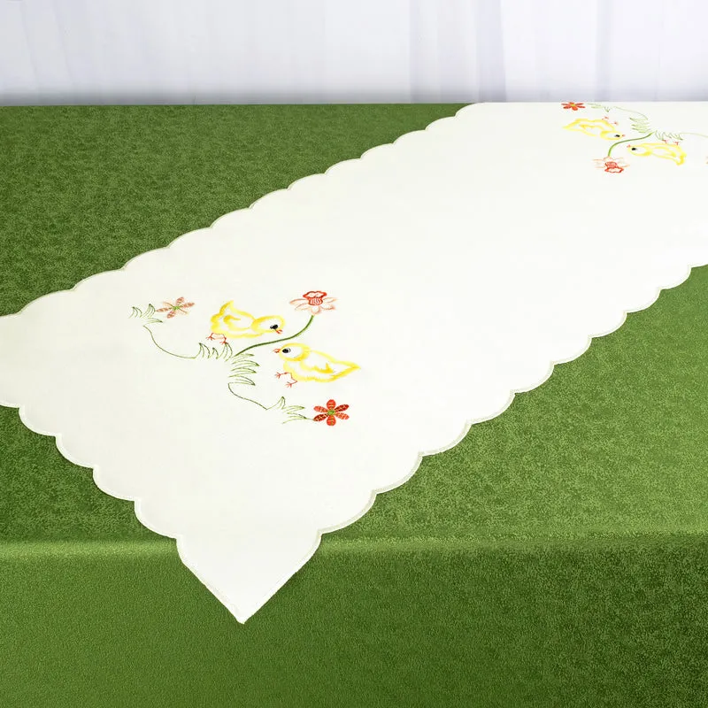 Fischer Fensterbilder Tischläufer "Osterküken" 40x90cm
