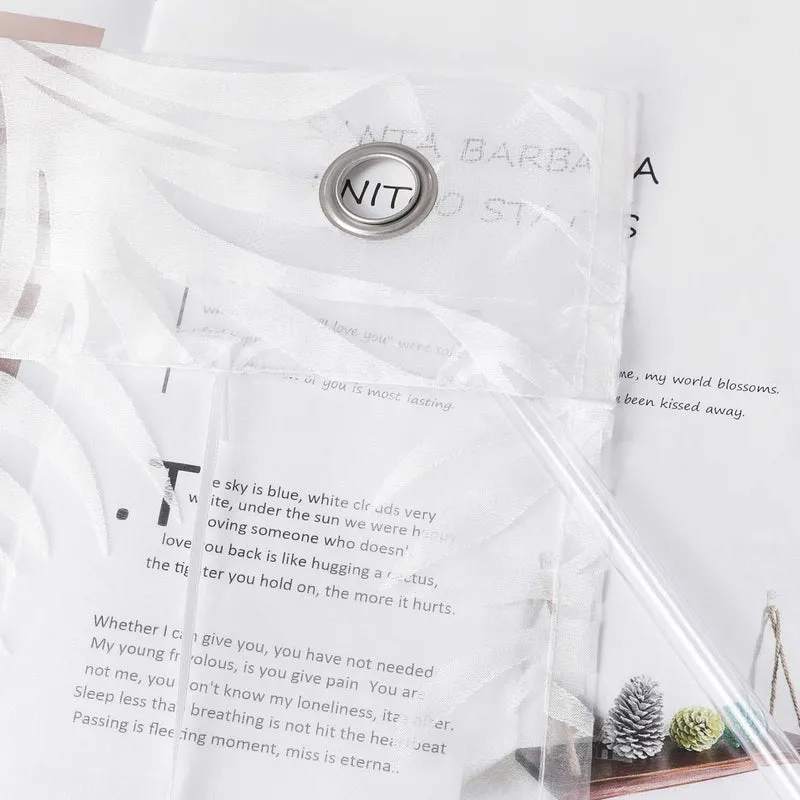 Rollo mit V-Haken transparent Burn-out-Technik Blätterdruck 1 Stück