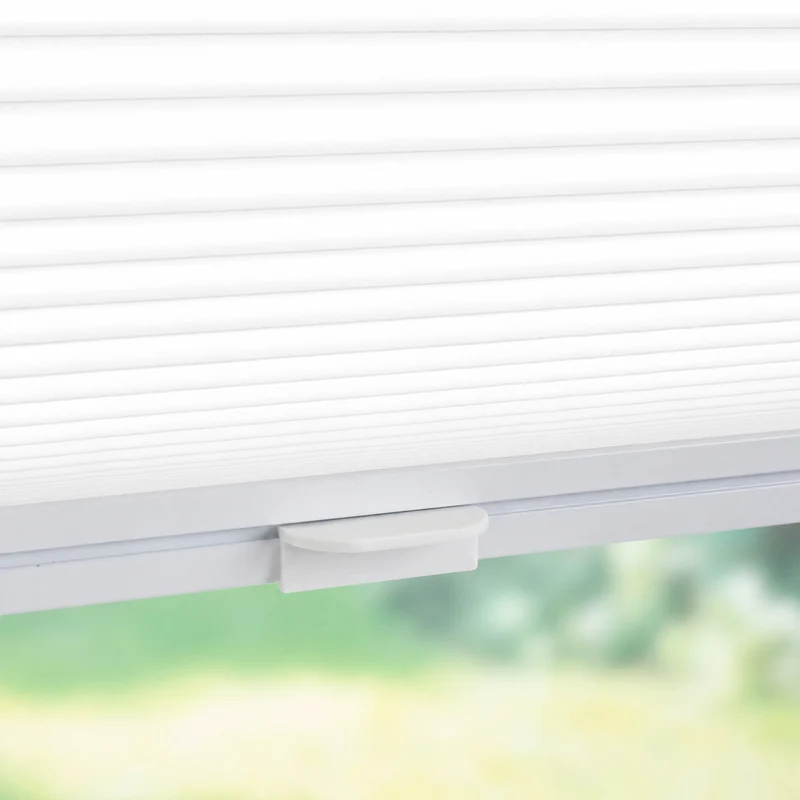 ourdeco® Klemmfix-Plissee | lichtdurchlässig | Montage ohne/mit Bohren | verschiedene Größen | weiß, grau