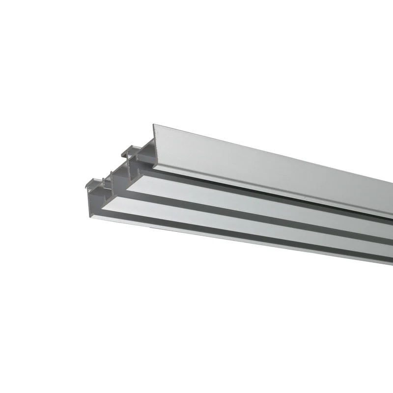 ourdeco® Aluminium Flächenvorhangschiene | für Gardinen und Vorhänge | verschiedene Längen | weiß silber