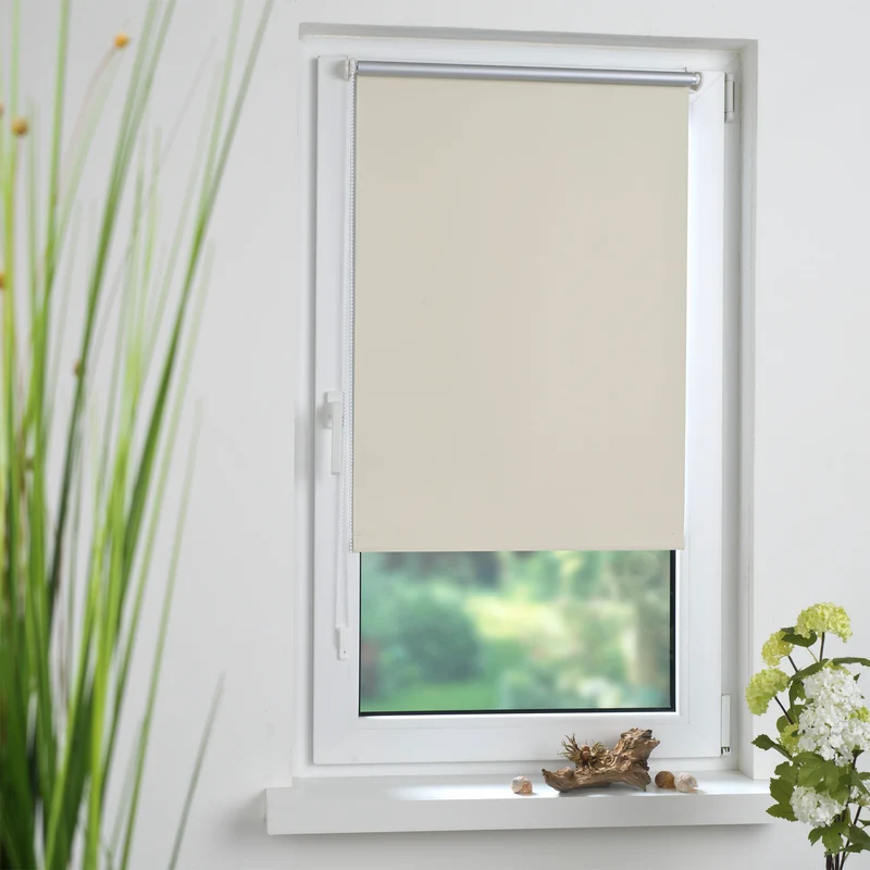 ourdeco® Klemmfix-Rollo | verdunkelnd | Thermo-Beschichtung | ohne Bohren | verschiedene Farben und Größen