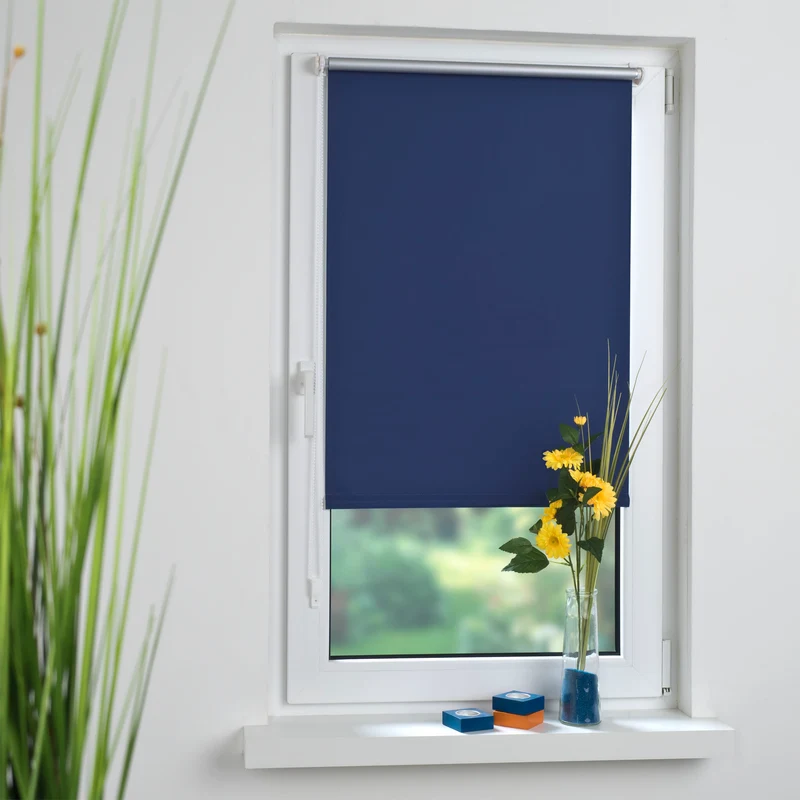 ourdeco® Klemmfix-Rollo | verdunkelnd | Thermo-Beschichtung | ohne Bohren | verschiedene Farben und Größen