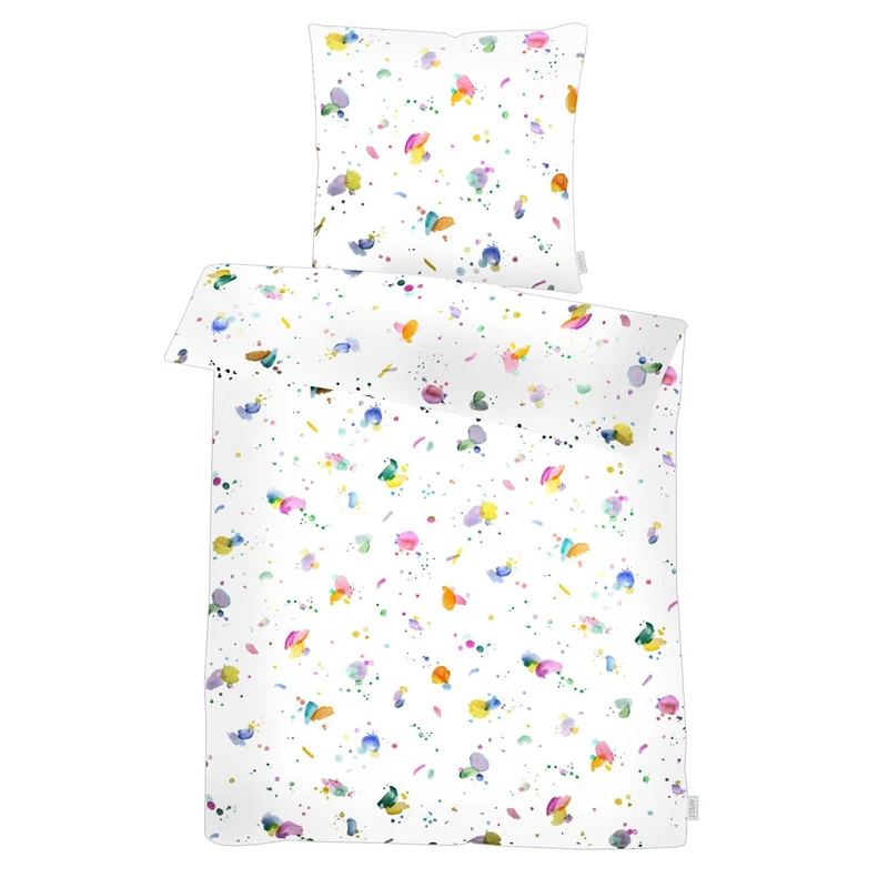 APELT Kleks Bettwäsche Baumwoll-Satin Farbenklecks