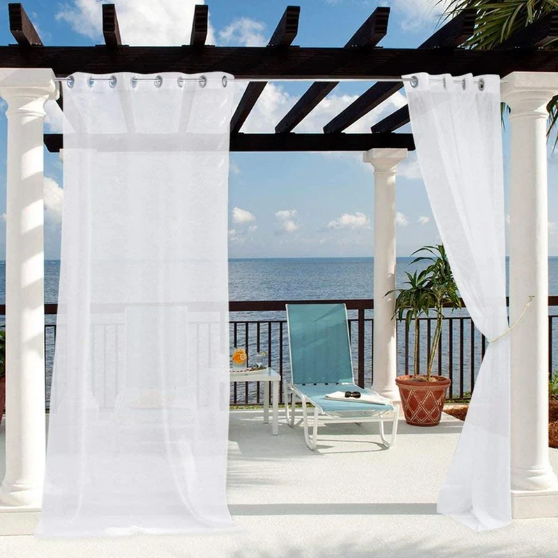 Transparente Outdoor Gardine für Balkon