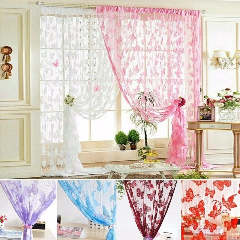 Voile Vorhang mit Schmetterling-Muster