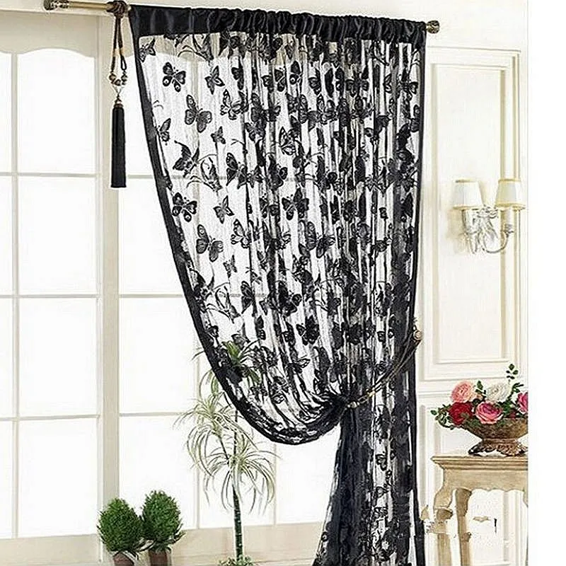 Voile Vorhang mit Schmetterling-Muster