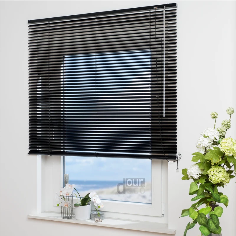 ourdeco® Aluminium-Jalousie, 160 cm Länge viele Farben und Breiten, Montage an Wand oder Decke