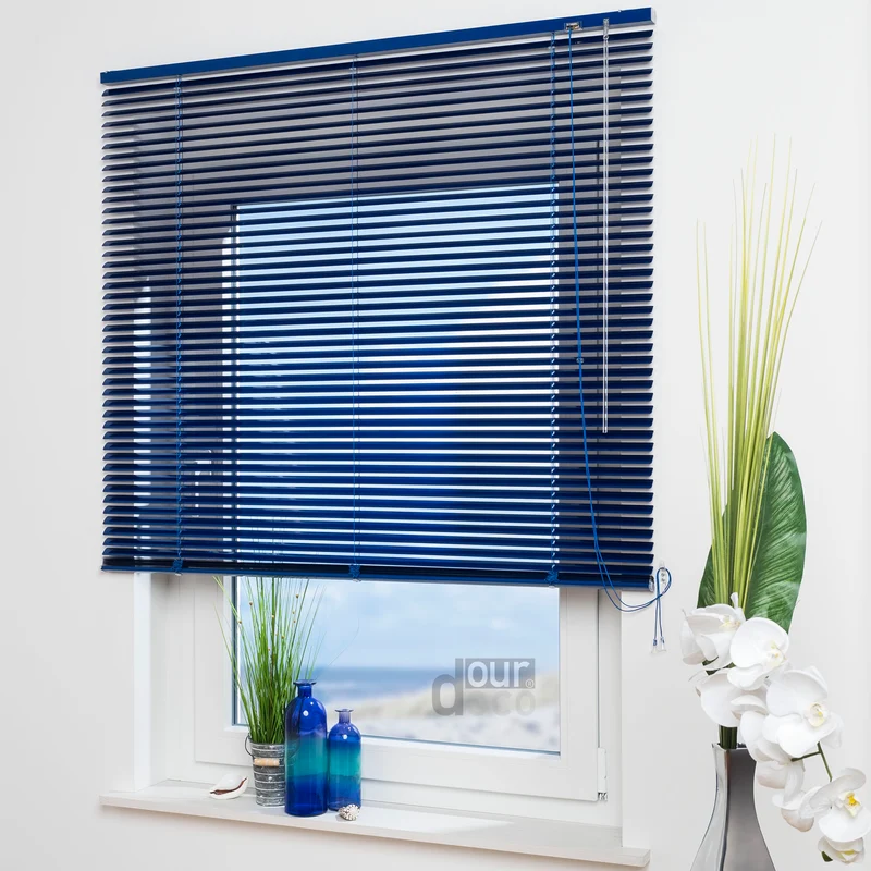ourdeco® Aluminium-Jalousie, 130 cm Länge viele Farben und Breiten, Montage an Wand oder Decke
