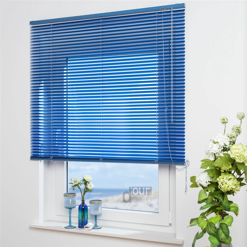 ourdeco® Aluminium-Jalousie, 130 cm Länge viele Farben und Breiten, Montage an Wand oder Decke