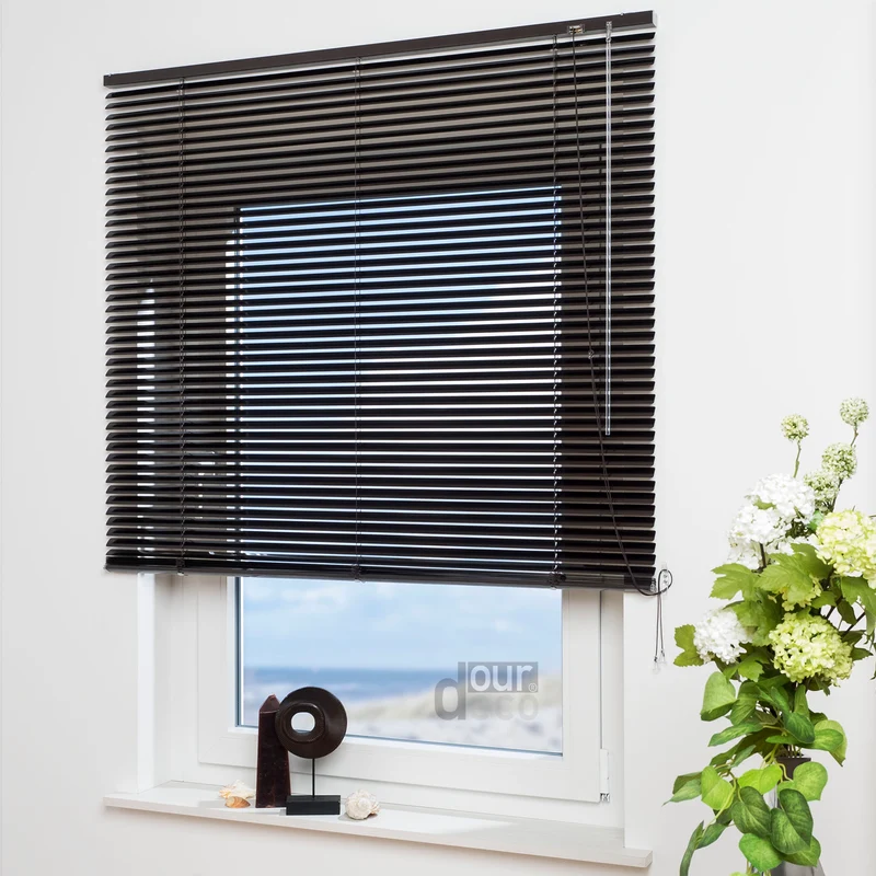 ourdeco® Aluminium-Jalousie, 160 cm Länge viele Farben und Breiten, Montage an Wand oder Decke