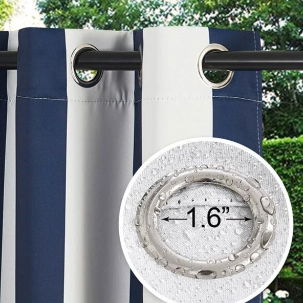 Gestreifter Outdoor Vorhang für Balkon