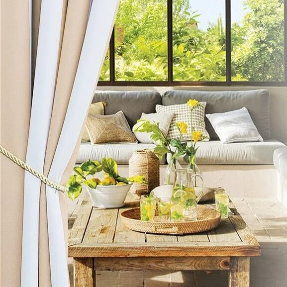 Gestreifter Outdoor Vorhang für Balkon