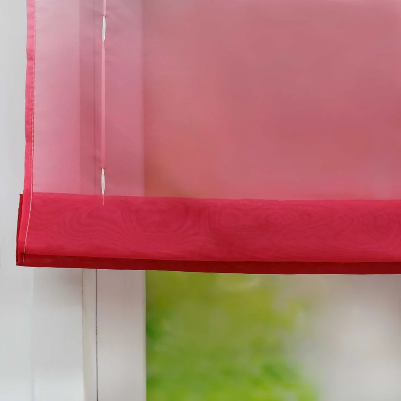 Rollo mit V-Haken Verlaufsfarbe Transparent Lichtfilterung Luftig 1 Stück