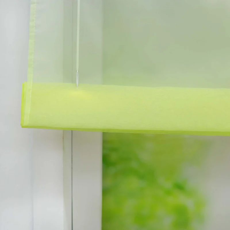 Rollo mit V-Haken Verlaufsfarbe Transparent Lichtfilterung Luftig 1 Stück