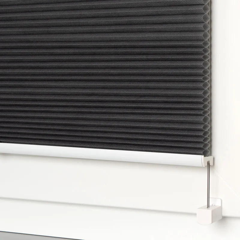 ourdeco® Klemmfix-Wabenplissee | lichtdurchlässig | ohne Bohren | Metallklemmträger | weiß, grau