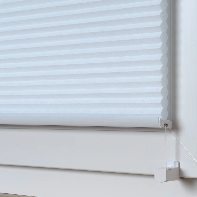 ourdeco® Klemmfix-Wabenplissee | lichtdurchlässig | ohne Bohren | Metallklemmträger | weiß, grau