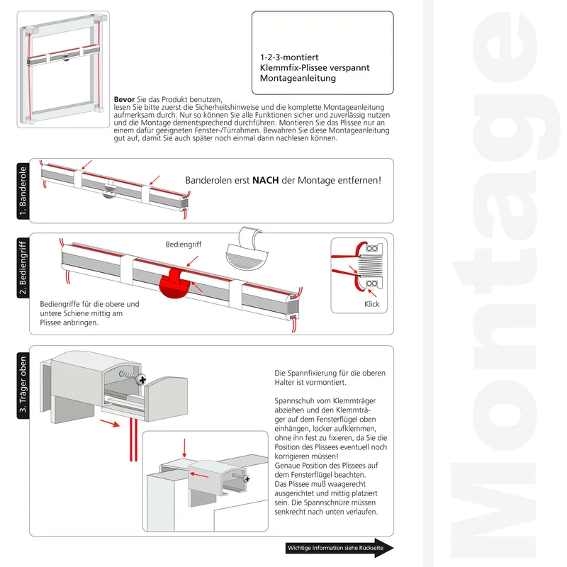 ourdeco® Klemmfix-Wabenplissee | verdunkelnd | Thermo-Beschichtung | ohne Bohren | Metallklemmträger | weiß, grau