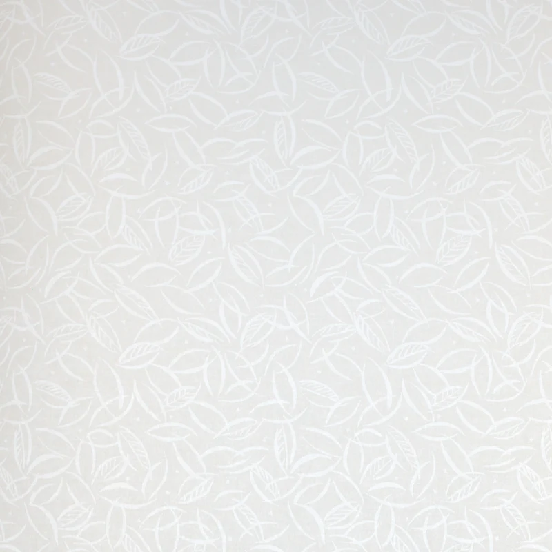 ourdeco® Seitenzugrollo Dekor | lichtdurchlässig | Druck Blätter , Ranke weiß/taupe, Ornament Ivory & Graphite