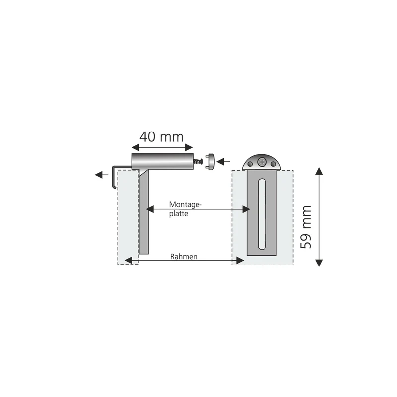 ourdeco® Metall Klemmträger für Seitenzugrollo | Set 4 Stück | weiß