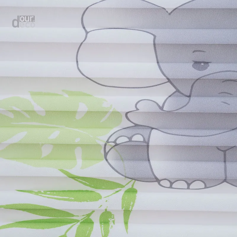 ourdeco® Kinder‑Plissee „Hanni und Luc“, weiß, lichtdurchlässig, einfache Klemmfix‑Montage ohne Bohren