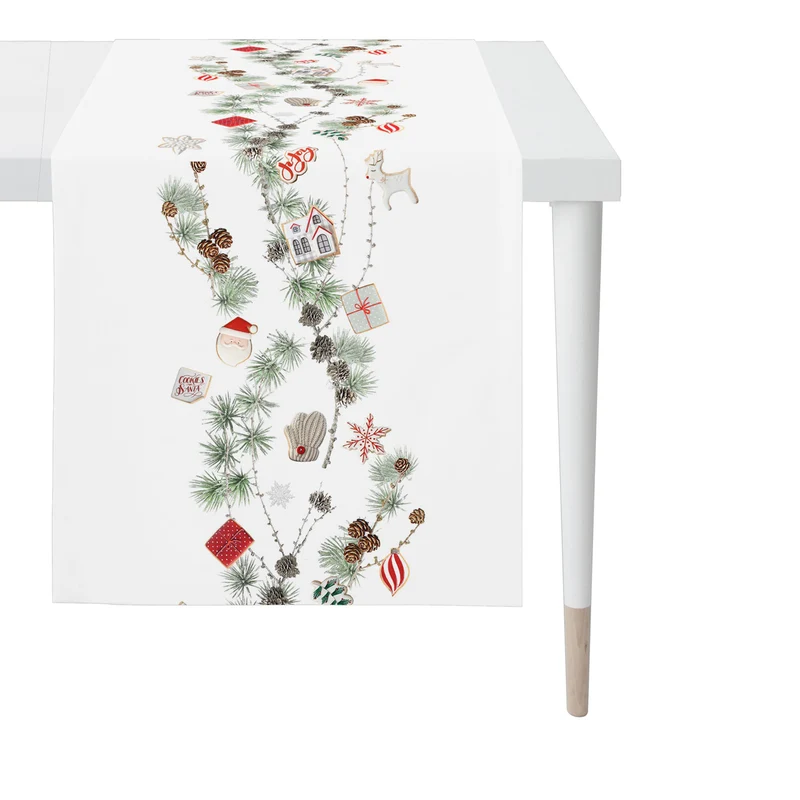 APELT 3711 Läufer Wintermotiv mit Lärchenzweigen