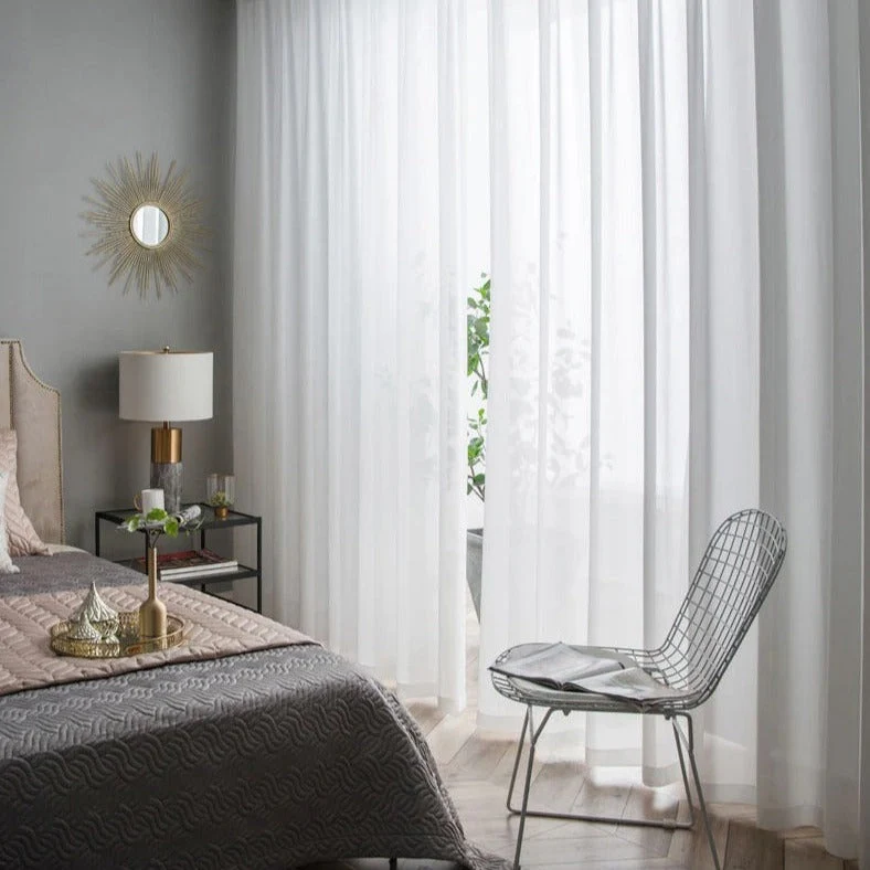 Schlichter transparenter Voile-Vorhang für Wohnzimmer