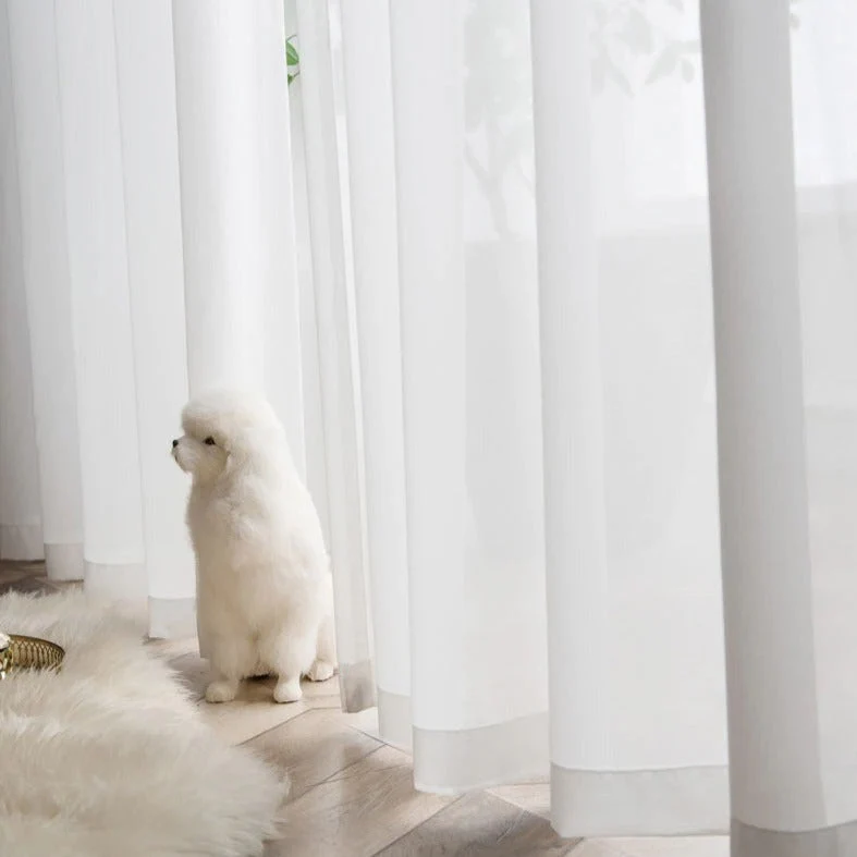 Schlichter transparenter Voile-Vorhang für Wohnzimmer