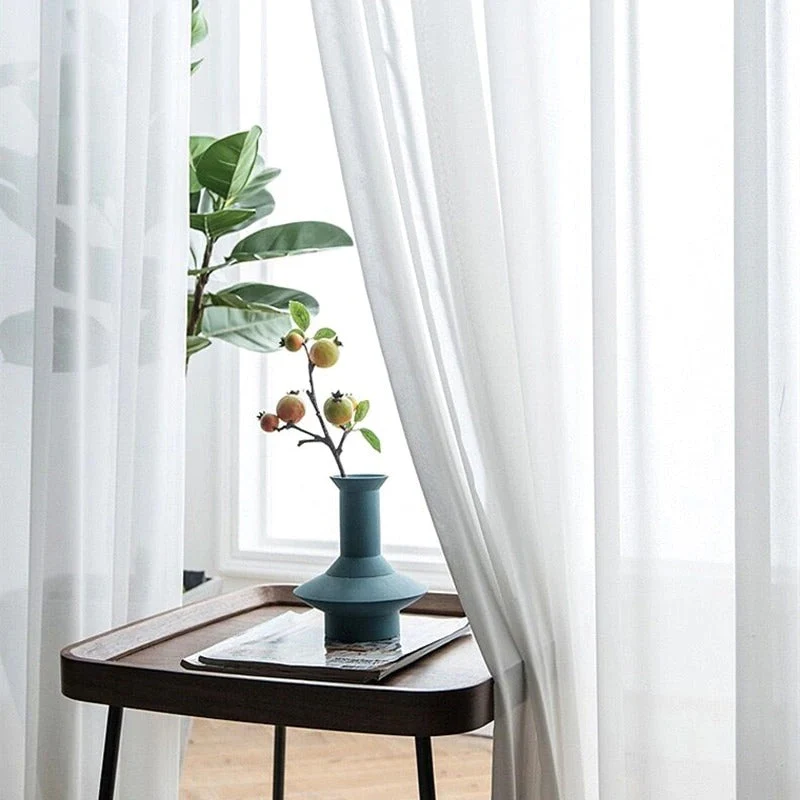 Schlichter transparenter Voile-Vorhang für Wohnzimmer