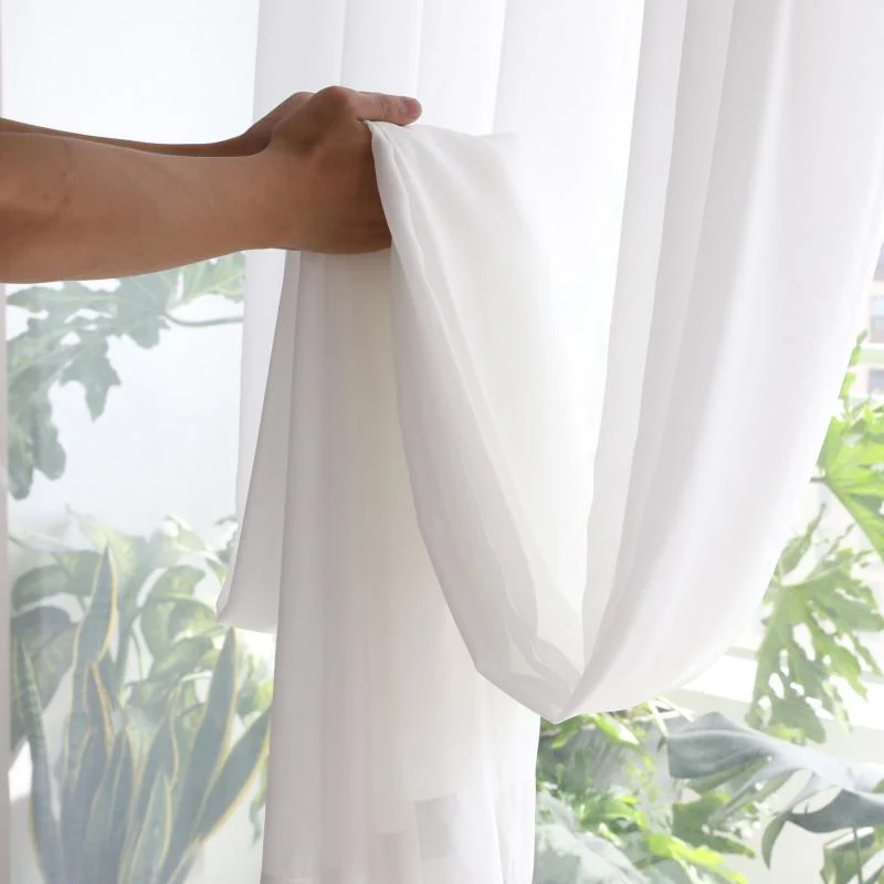 Schlichter transparenter Voile-Vorhang für Wohnzimmer
