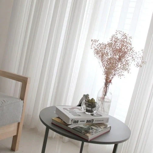 Schlichter transparenter Voile-Vorhang für Wohnzimmer