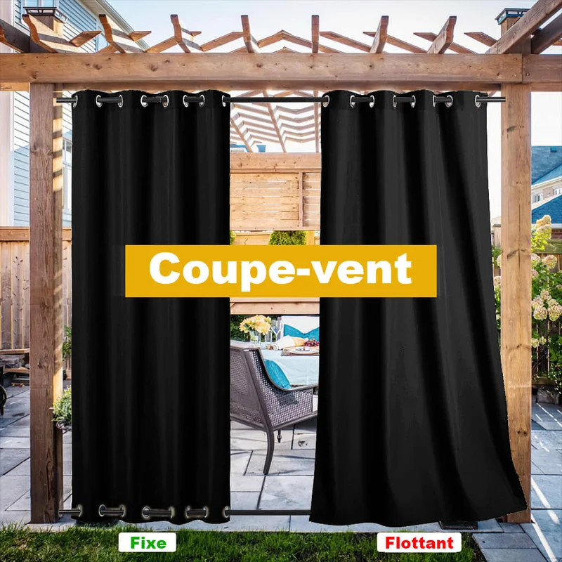 Pergola Vorhang als Wind- und Sichtschutz
