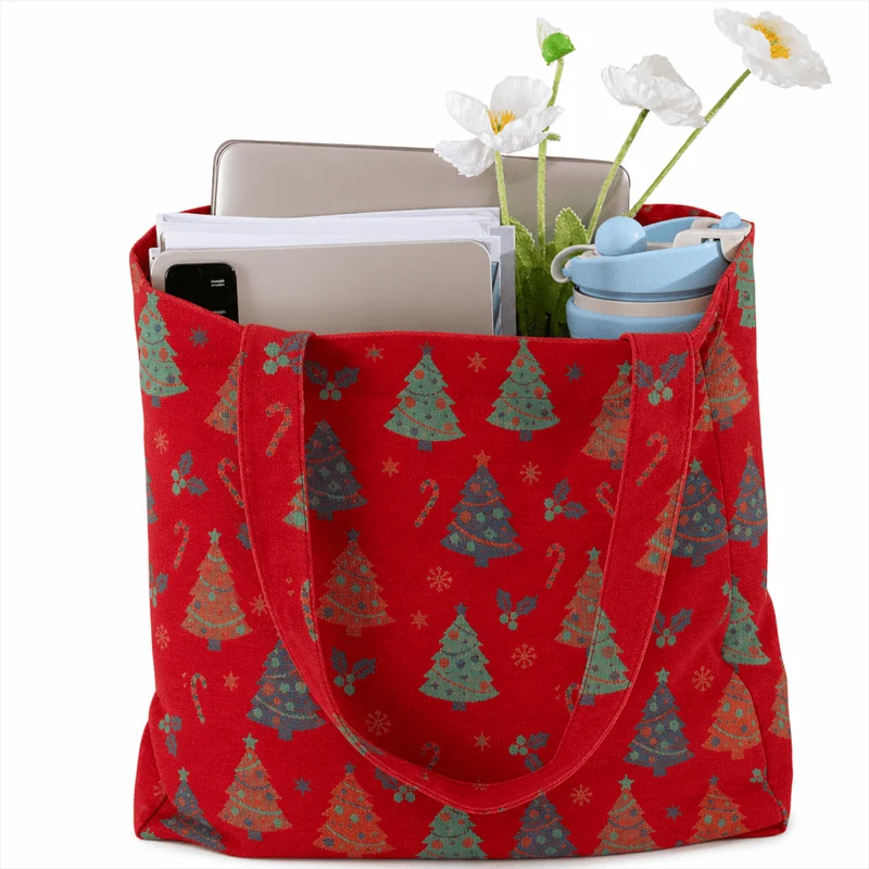 Weihnachtsbaum-Baumwolltasche Schultertasche